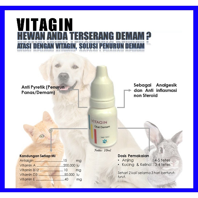 VITAGIN-OBAT PANAS-DEMAM KUCING-ANJING-KELINCI