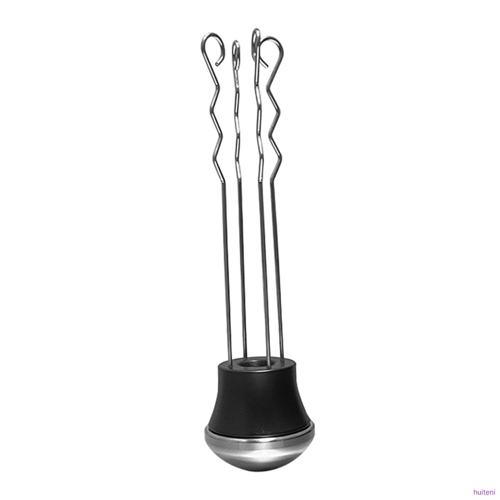 Coffee Tamper Distributor 304 Stainless Steel Coffee Powder Leveler Needle Type Stir Tool, Black huiteni.id