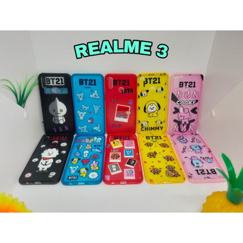 SOFTCASE REALME 3 BT21 BTS KARAKTER