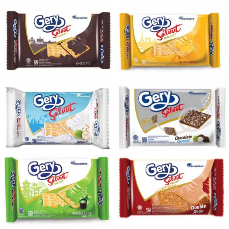 

Gery Saluut Malkist Kotak Pack 110gr Abon, Coklat, Keju, Matcha, Coklat Kelapa Salut