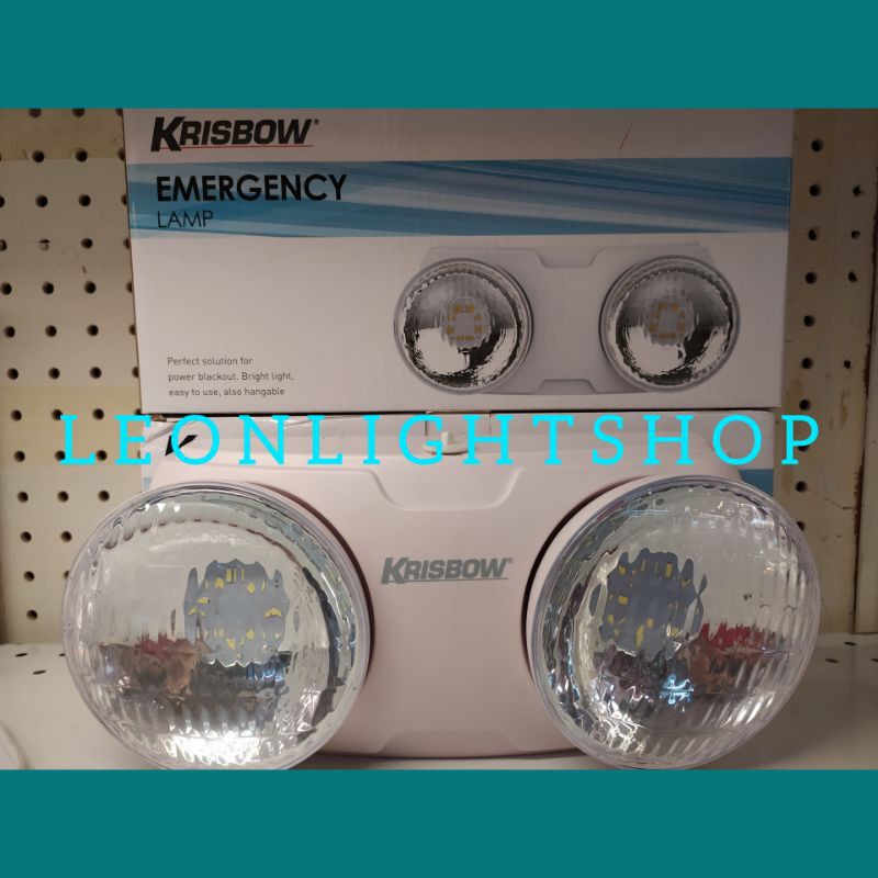 KRISBOW LAMPU DARURAT LED TWIN SPOT 8W/EMERGENCY LAMP LED TWIN SPOT /LAMPU KAMPING/LAMPU DINDING