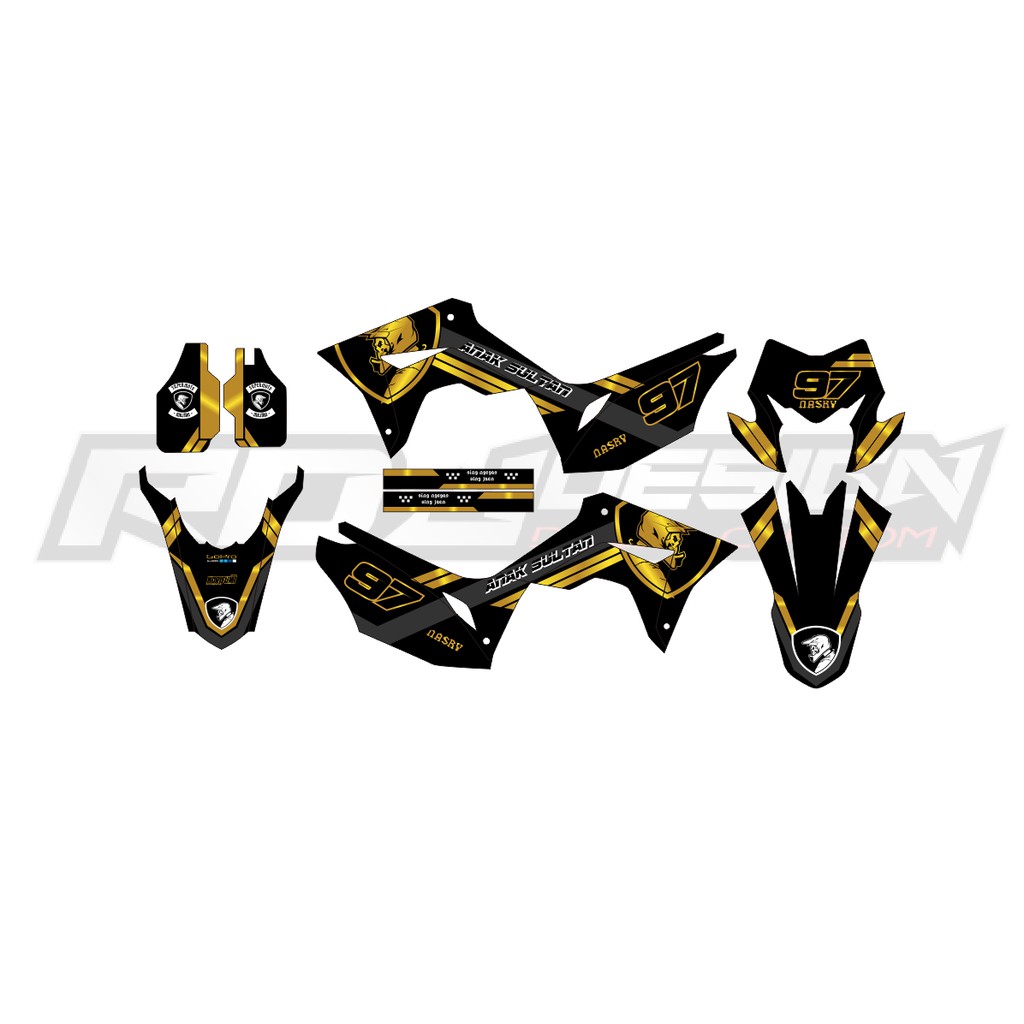 DECAL CRF 150 L-011 (HITAM GOLD EMAS)