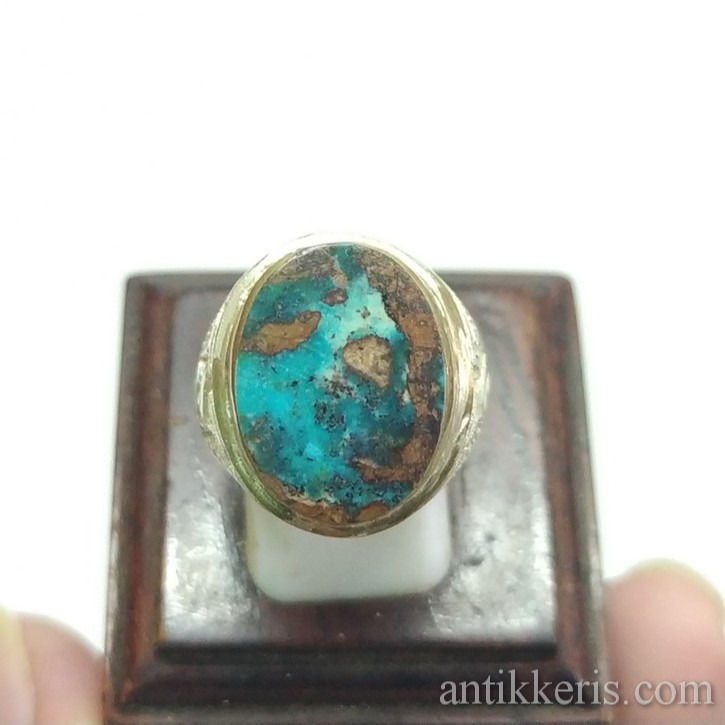 Cincin Batu Pirus | Phirus Persia Warna Biru Multi Colour Asli Natural