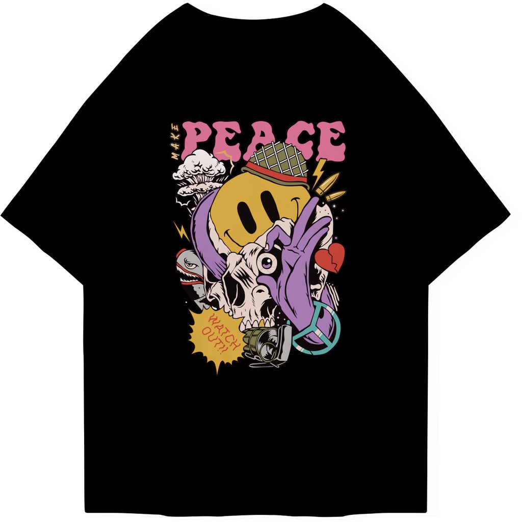 Firstlast Oversized Tshirt Peace | Kaos Oversize Pria dan Wanita