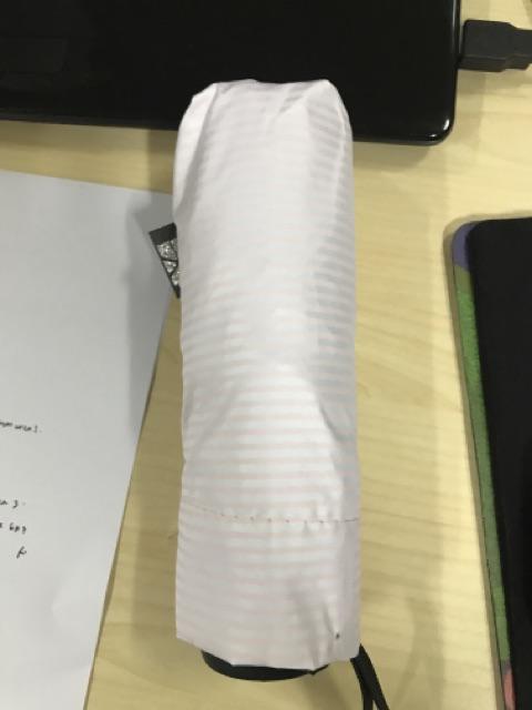 Payung Lipat 5 Mini Motif Garis / Antiuv / Lapis Hitam / Grc