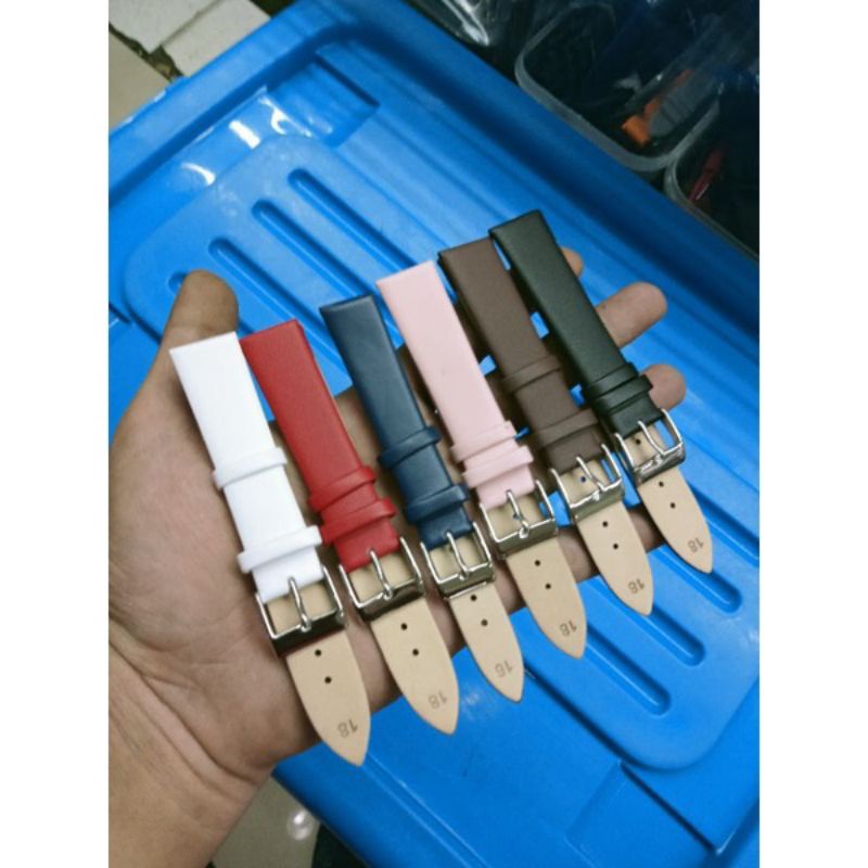 Strap Tali Kulit Jam Original Wanita Genuine Leather Tali Jam Tangan Kulit buat semua merrk jam original 16mm/18mm/19mm/20mm/22mm