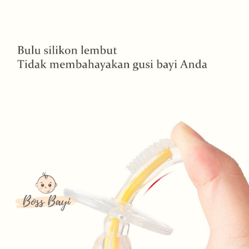 Sikat Gigi Silikon Bayi Anak / Pembersih Mulut Bayi Silikon / Training Toothbrush Baby