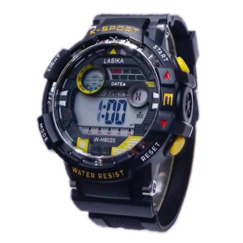 (Terima Cod)Jam Tangan Pria Lasika W-H 9020 Strap Rubber Water Resisst(Dikirim Jakarta)