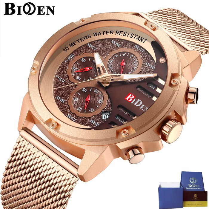 jam tangan BIDEN pria fashion mewah bisnis sport analog