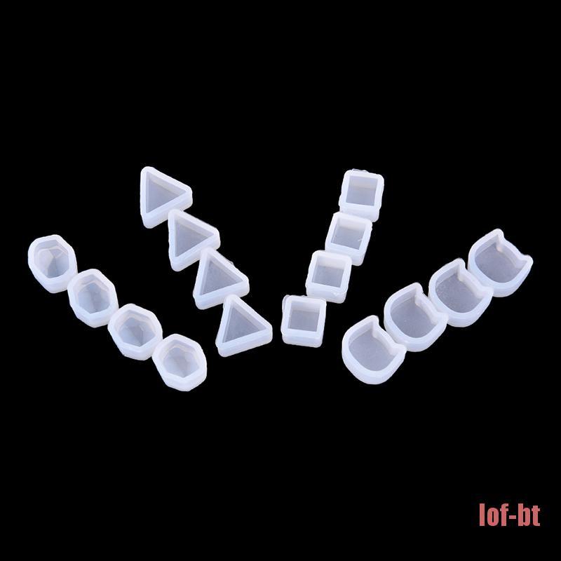 2pcs Cetakan Resin Bahan Silikon Bening Untuk Membuat Perhiasan Anting Wanita