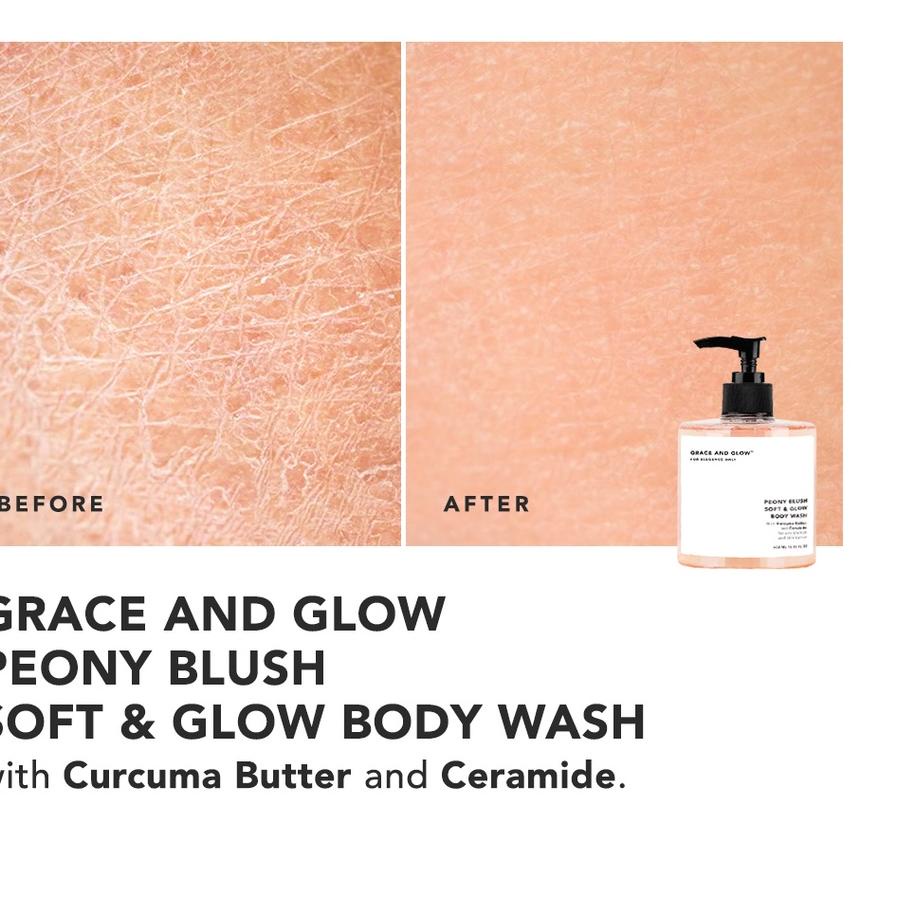 ➡SPECIAL P[RICE۝❡ Grace and Glow Peony Blush Soft &amp; Glow solution Body Wash + Body Serum For Anti Blemish and Skin Barrier Ferulic Acid &amp; Peptides - ̗̀໒Gercep↲ζ