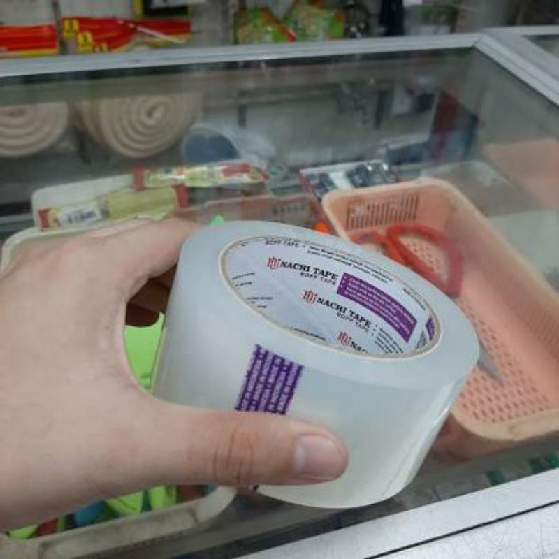 LAKBAN BENING NACHI 3INCH 72MM BENING TEBAL NACHI OPP TAPE TRANSPARANT