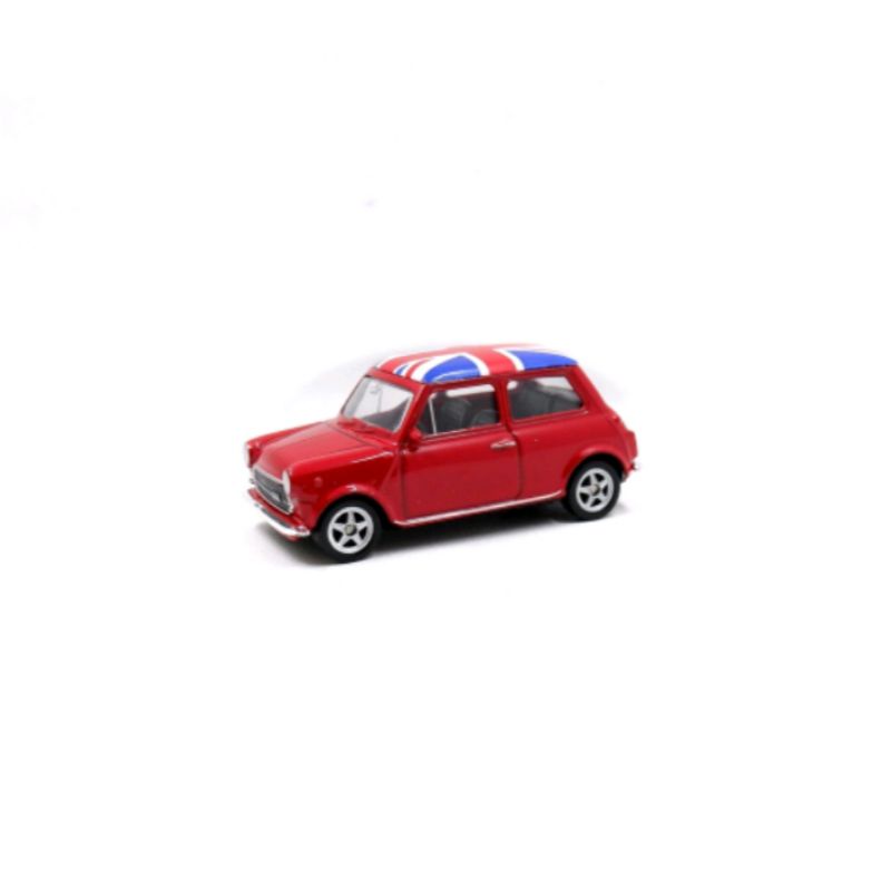 Mobil mainan diecast mini Cooper 1300 UK flag red