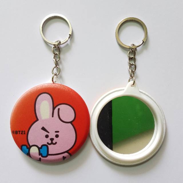 BT21 Keychain mirror gantungan kunci cermin kpop bangtan boys jungkook jimin suga jhope taehyung