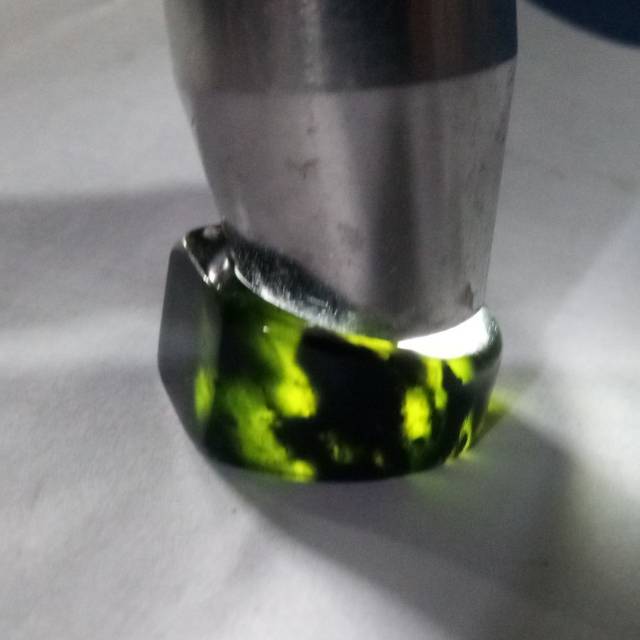 Ring Cincin Giok Black Jade Aceh Natural Model Kotak