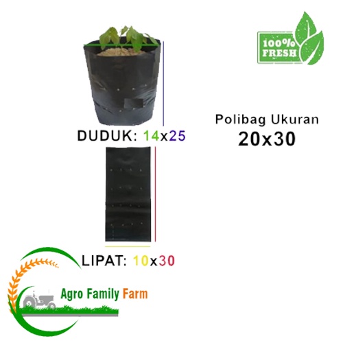 Polibag dengan ukuran 20 x 30 eceran murah