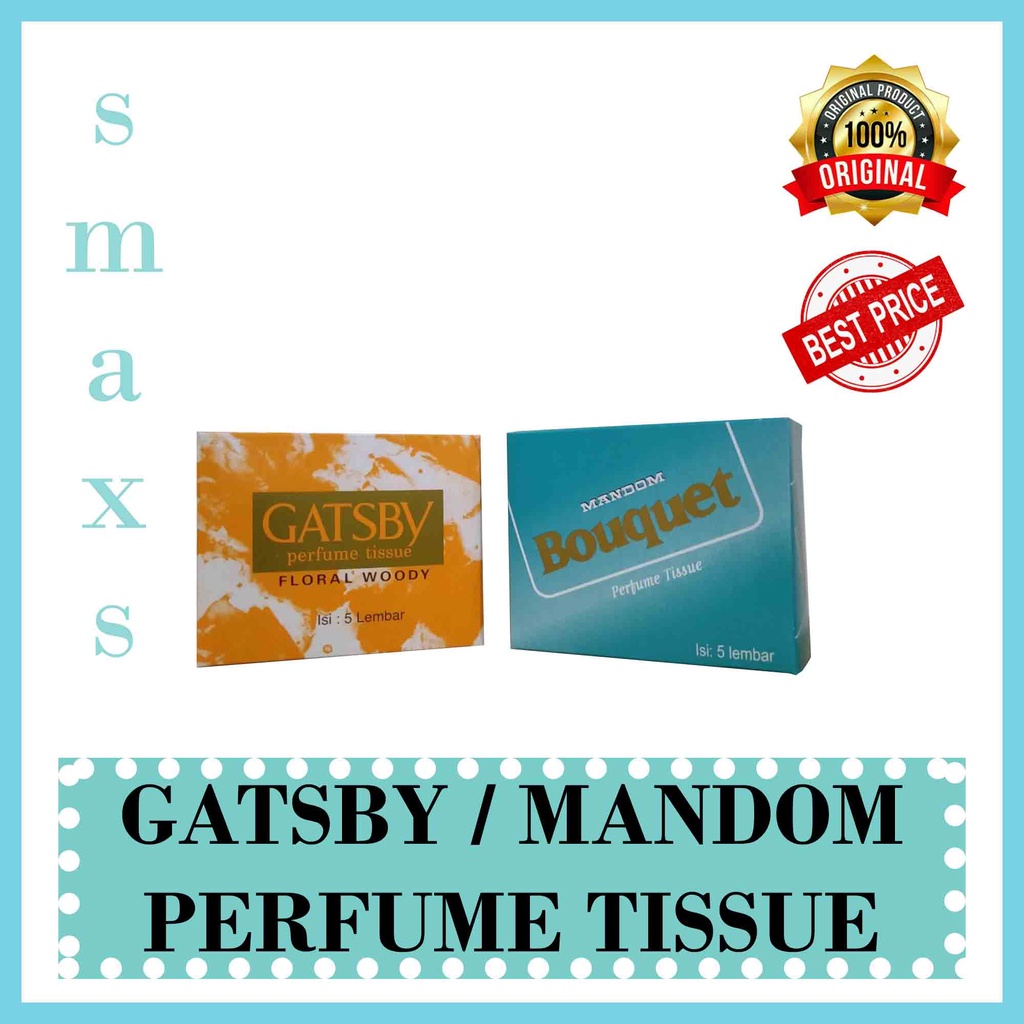 Gatsby / Mandom Parfume Tissue isi 5 Lembar