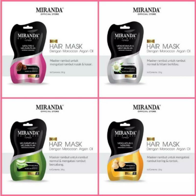 MIRANDA Hair Mask | Masker Rambut Sachet 30gr