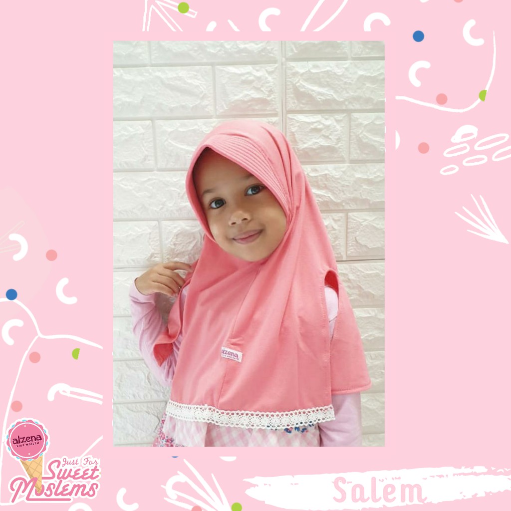 Hijab Style Kerudung Anak Perempuan Hijab Anak Cantik Hijab Instan Better Helf Alzena Kids Moslem-Salem
