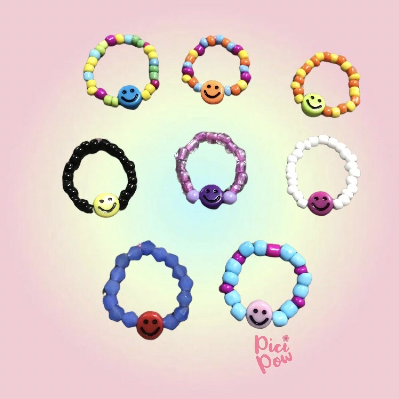 Cincin beads Smile | Ring Beads Smile | Cincin Smile | Korean Ring | Cincin KPOP | Cincin Beads Kore