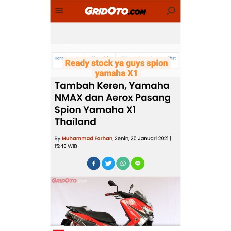 Spion X1 Yamaha 125z Nmax 155 Aerox 155 Lexi F1ZR FIZ R Jupiter Z Jupiter MX Spion Yamaha Thailand