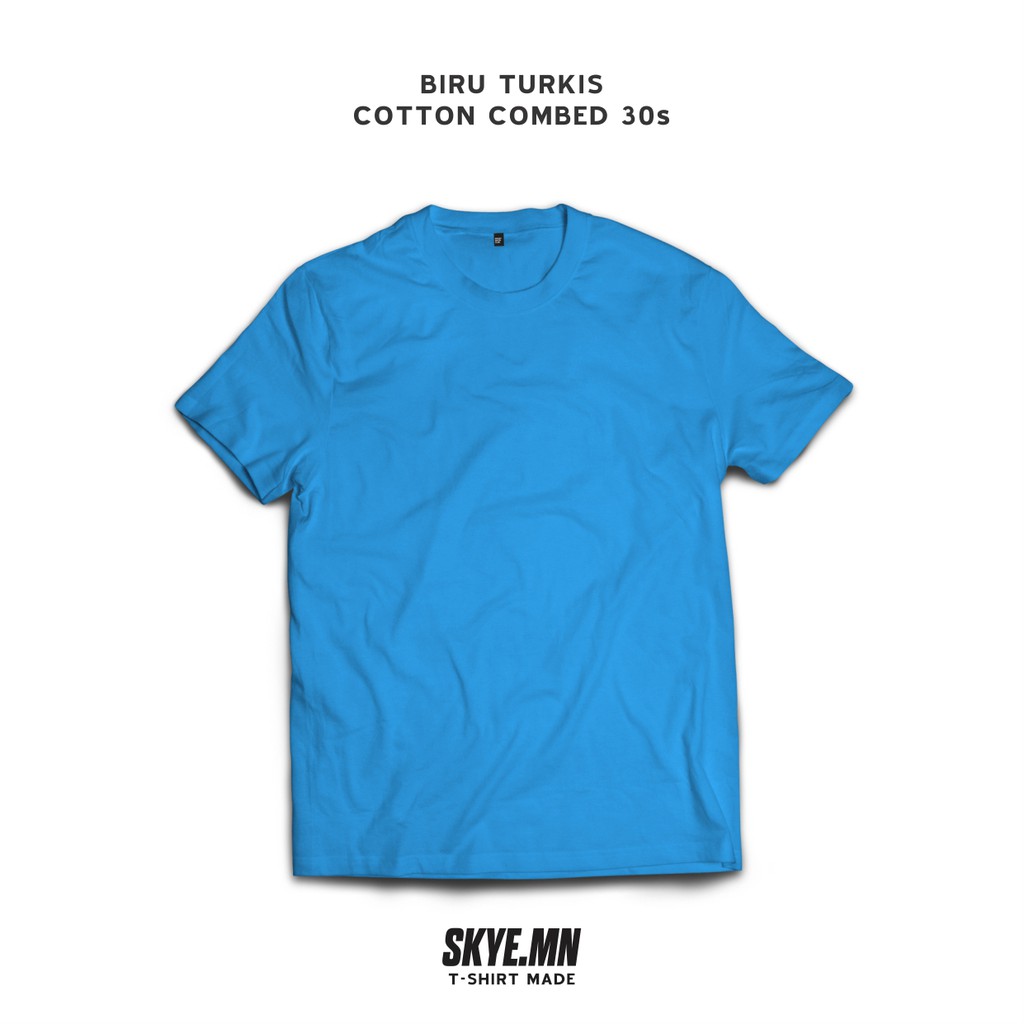 Download Kaos Polos Biru Turkis Tua