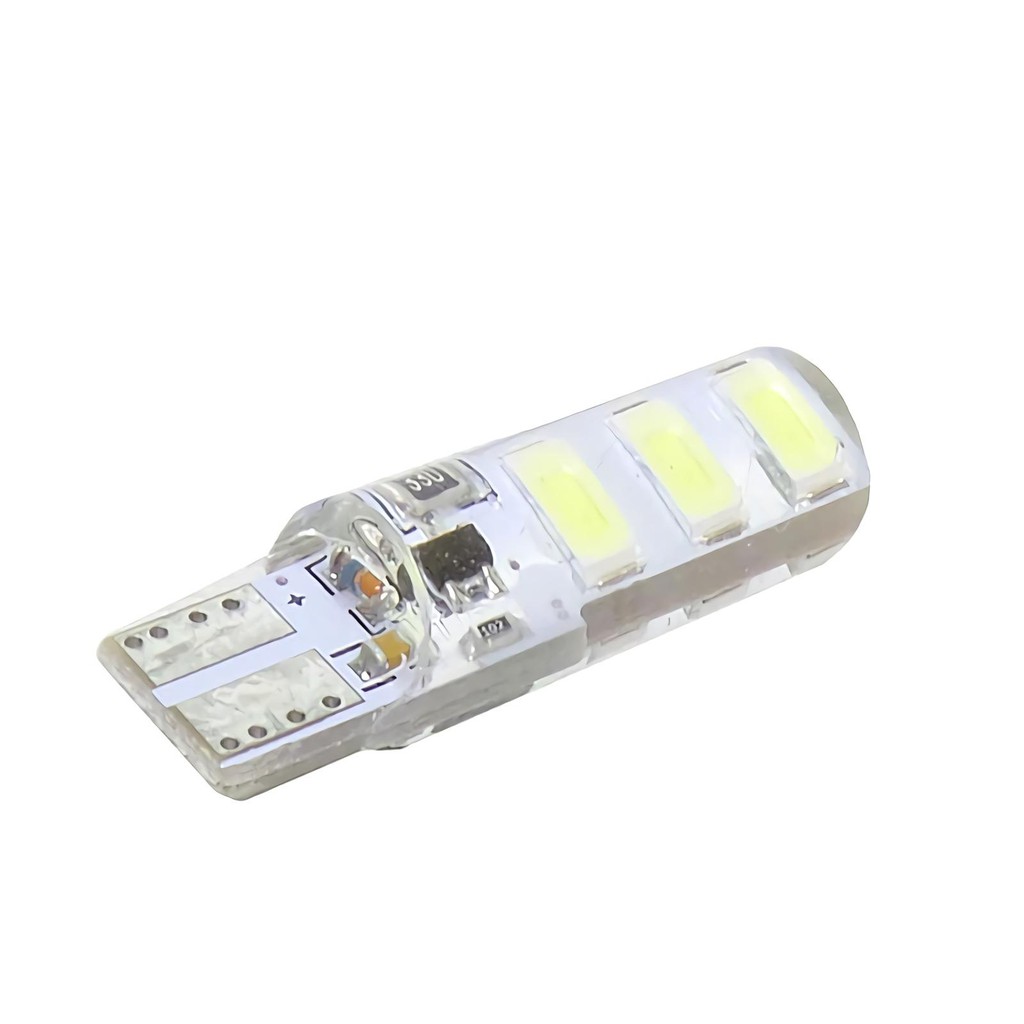 Lampu LED T10 Jelly 6 Mata Strobo 5730 Senja Sen Rem Motor Mobil Flash Sein Gel Strobo