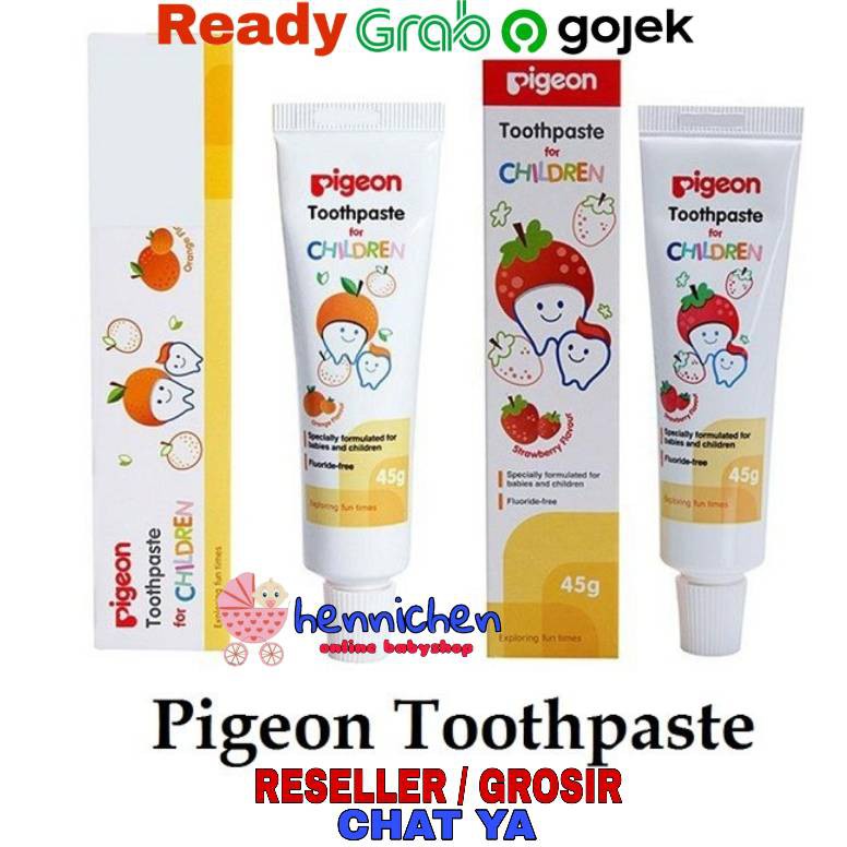 Pigeon Toothpaste 45 gr / Pasta Gigi Anak / Odol anak Strawberry Orange 45gr