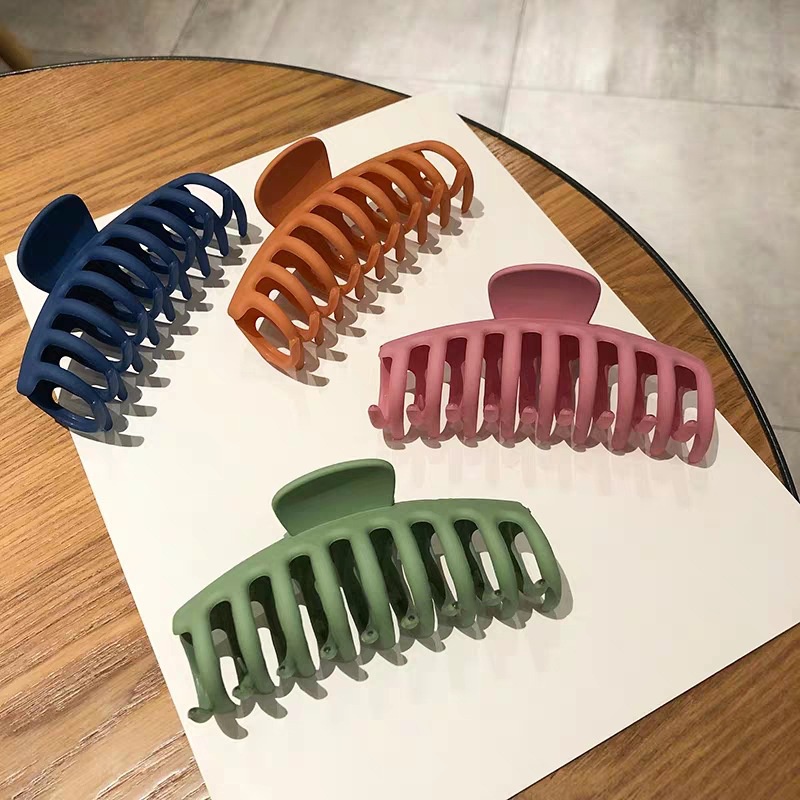 Matte Acrylic Hair Claw Bathing Washing Makeup Grab Hair Accessories for Women