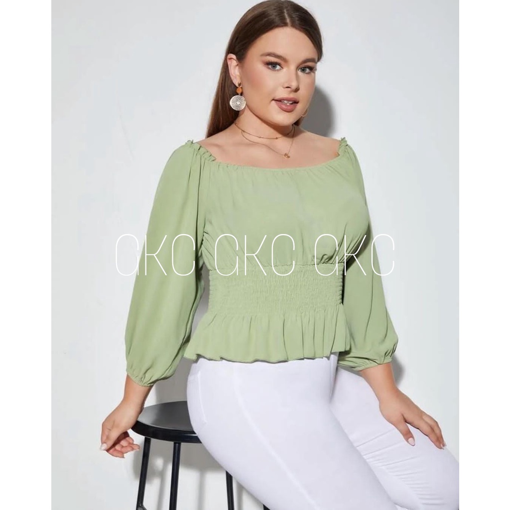 Baju Sabrina | Mika Blouse | Baju Sabrina Wanita | Baju Sabrina Jumbo | Atasan Wanita Jumbo