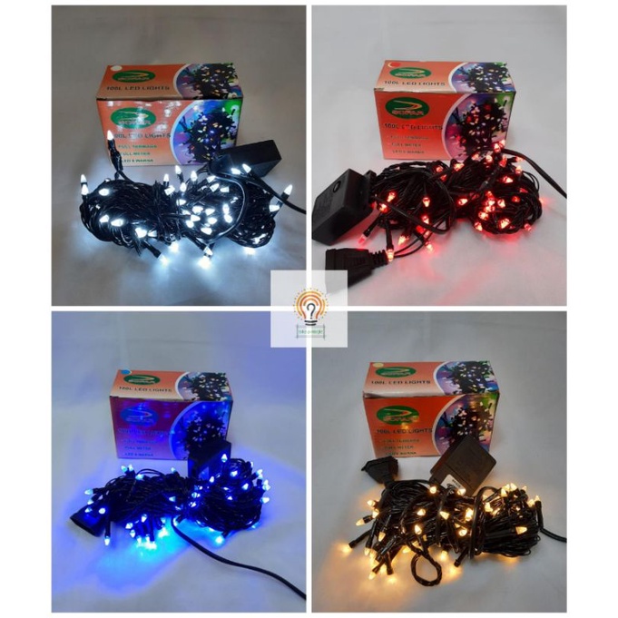 Lampu Tumblr 100 LED 10M Lampu Natal 100LED +Sambungan / BIRU/MERAH/KUNING/PUTIH