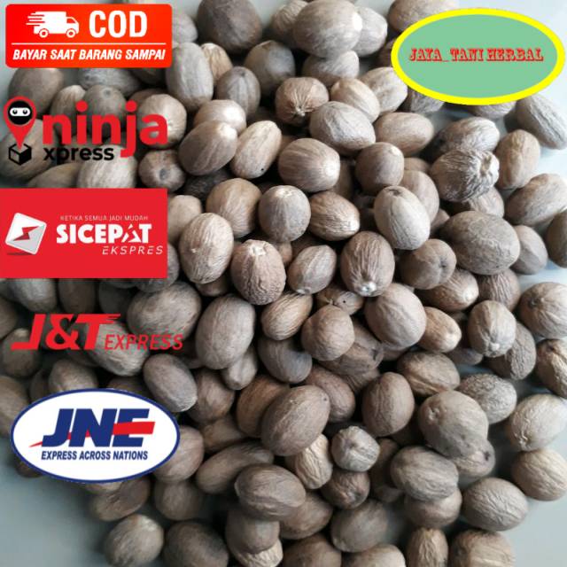 Biji buah pala kupas bulat kering 1kg super grade A