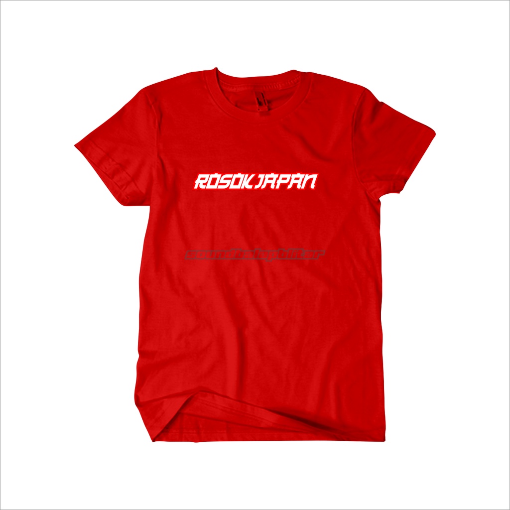 Kaos Rosok Japan Merah Distro Katun Combed