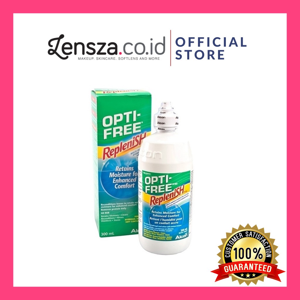 Lensza Cairan Softlens OptiFree Replenish 300ml / Cairan Opti Free / Pembersih Soflen Optifree by Alcon