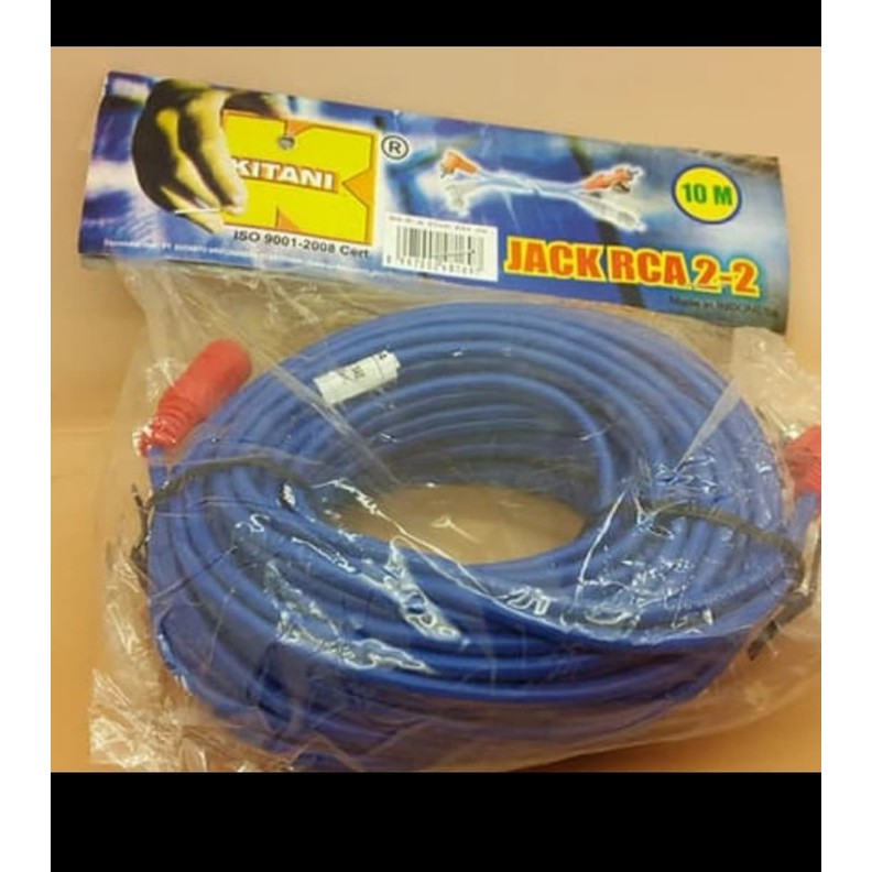 New Kabel rca av dvd 2 2 2-2 kitani 10m kualitas bagus