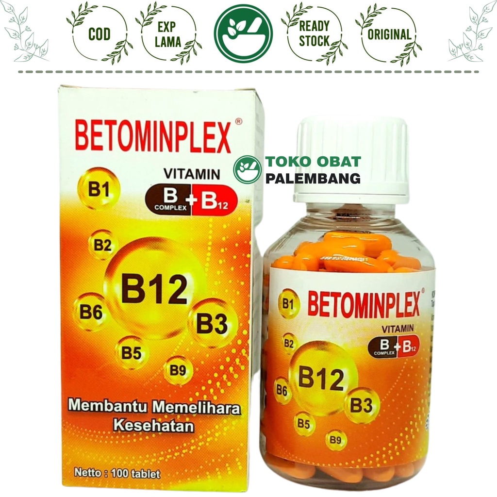 Jual 1 BOTOL BETOMINPLEX ARTO 100 TABLET B COMPLEX + B12 B KOMPLEK B1 ...