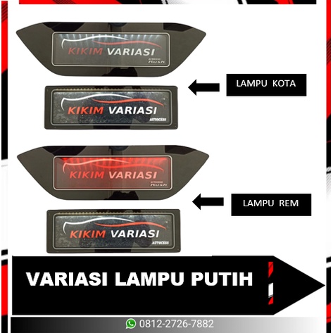 TEMPAT PLAT KHUSUS ALL NEW RUSH + LAMPU (BIRU &amp; PUTIH)