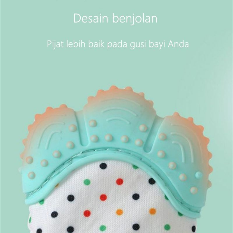 lov me❤ lusty Bunny Sarung Tangan Teether Empeng Gigitan Bayi ADT1001