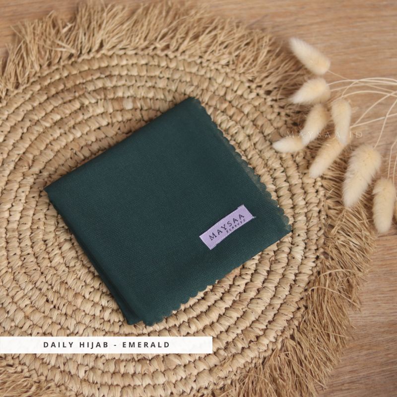 Katalog DAILY HIJAB SQUARE/ POLYCOTTON /Bella square-Emerald