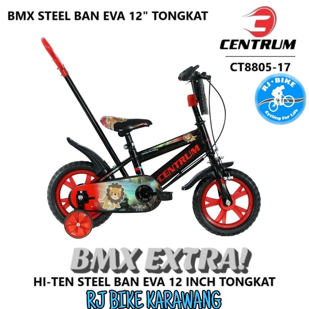 SEPEDA ANAK LAKI LAKI 12 inch BMX CENTRUM CT8805 SETIR EVA/BAN MATI