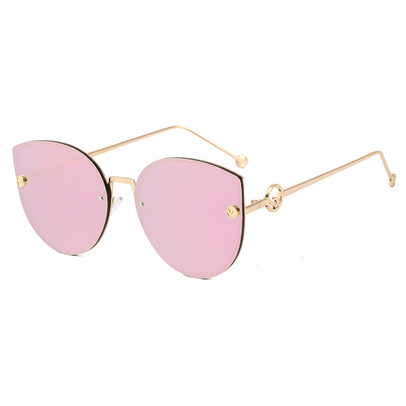 (YUZHU) COD INS Fashion Style Shades Sunglasses Untuk Wanita / Pria Bingkai Logam Lensa Gradien Sunnies Studios Sunglasses Cat Eye Frame Kacamata Kacamata Warna