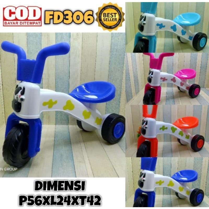 Sepeda Sapi Musik VD306  Roda 3 Tricycle Sepeda Sapi HappyCow Sepeda Sapi Anak