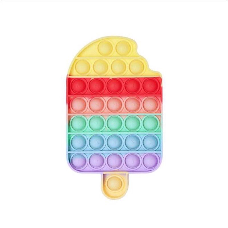 POP IT MURAH RAINBOW  fidget push Pop It Fidget Toy Push mainan anak-Eskrim rainbow