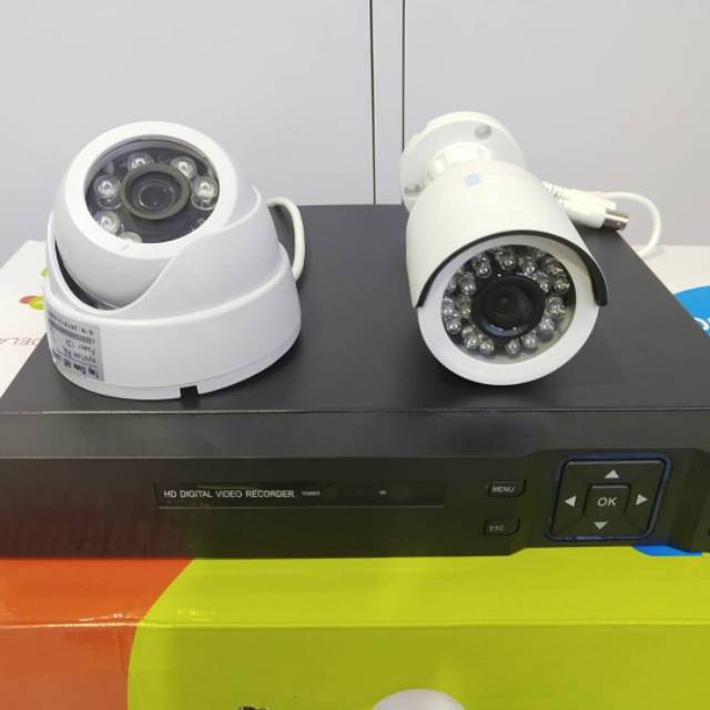 PAKET CCTV ONLINE 1080P 5MP 2 KAMERA CCTV DVR 4 CH 4 CHANNEL XMEYE CAMERA 5 MP BERGARANSI DAN MURAH