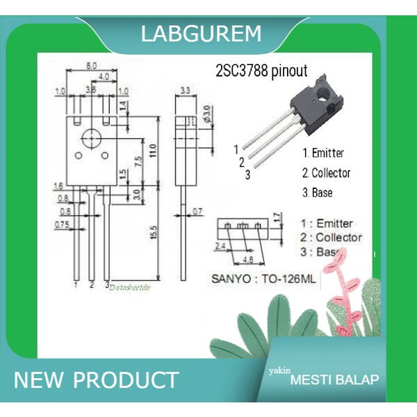 TRANSISTOR 2SC3788 C3788 ORIGINAL SANYO
