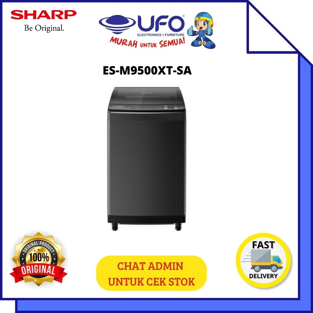 SHARP ESM9500XTSA MESIN CUCI 1 TABUNG 9.5 KG