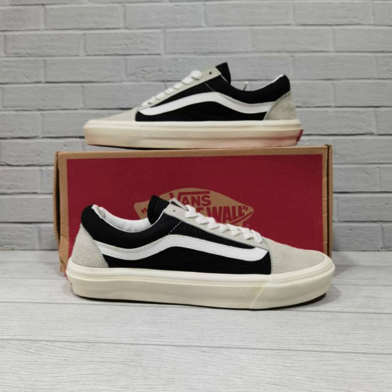 Sepatu Sneakers Laki Laki Pria Vans Old Skool ORIGINAL  abu hitam putihwaffle