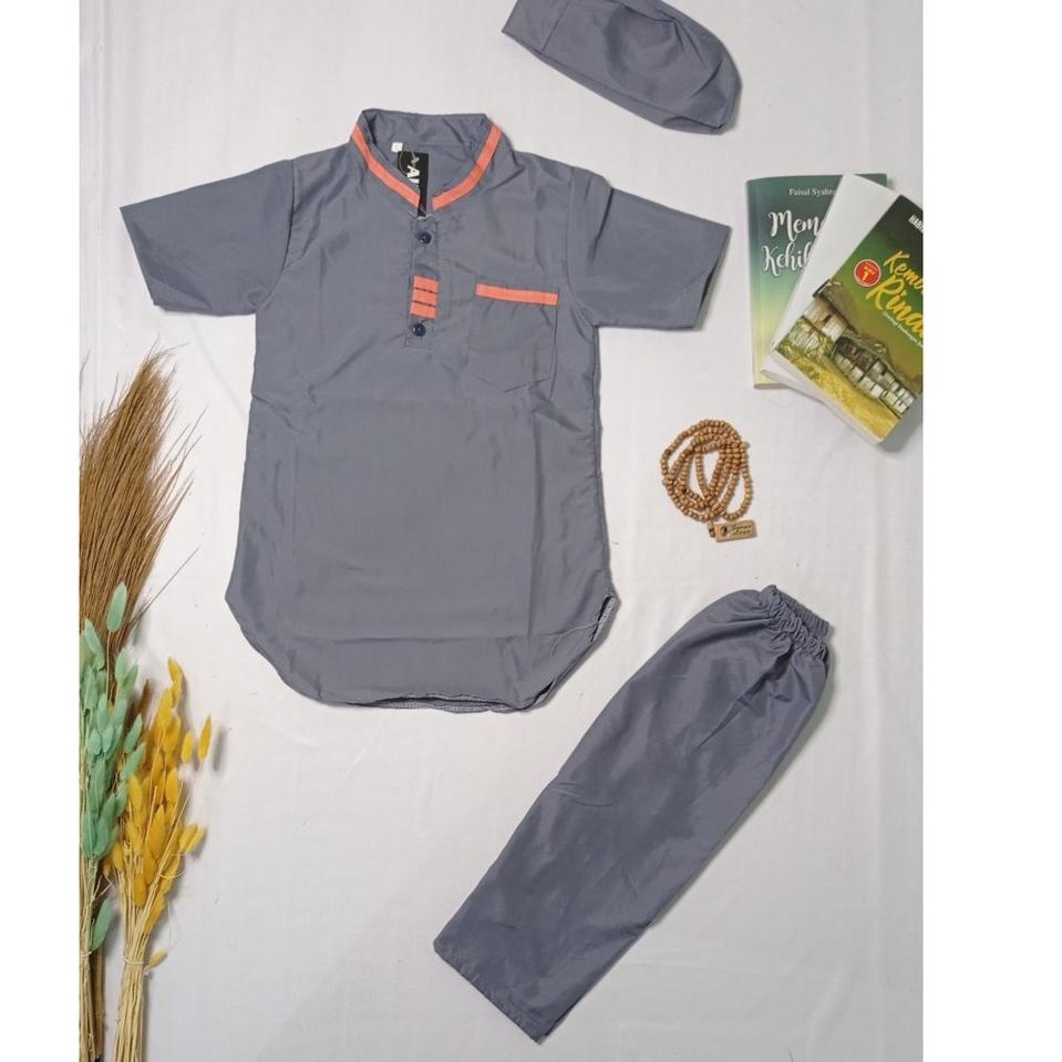 [PRODUK I6QOO] Busana Muslim Anak Laki Laki Baju Koko Kurta Anak Laki Laki COD Setelan Umur 1 2 3 4 