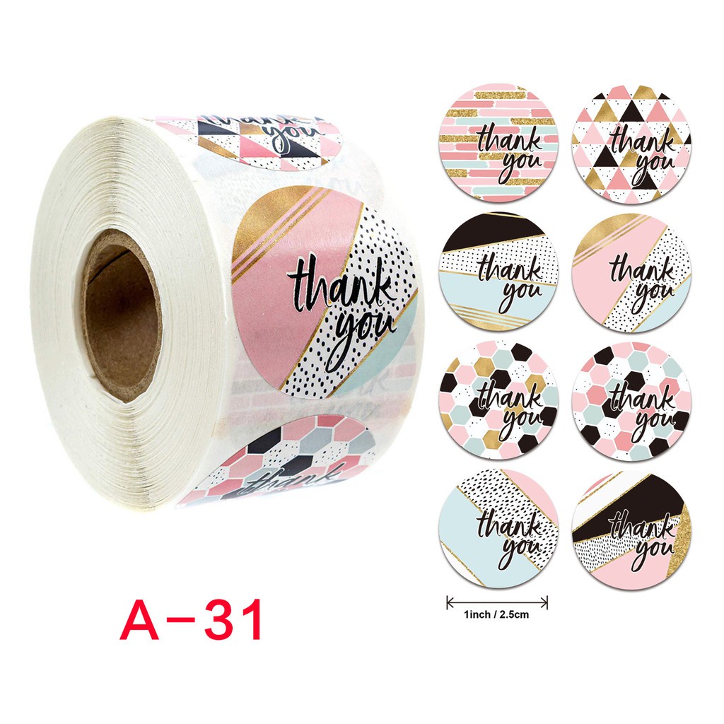 10 PCS STICKER THANK YOU TERIMA KASIH STIKER SOUVENIR SEGEL KEMASAN IMPORT MURAH FS035 (VH)