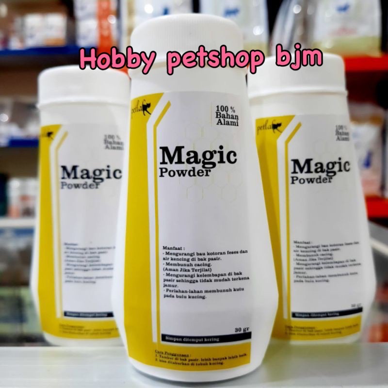 Magic powder 30gr - anti kutu &amp; cacing jamur kucing penghilang bau kandang pipis pesing